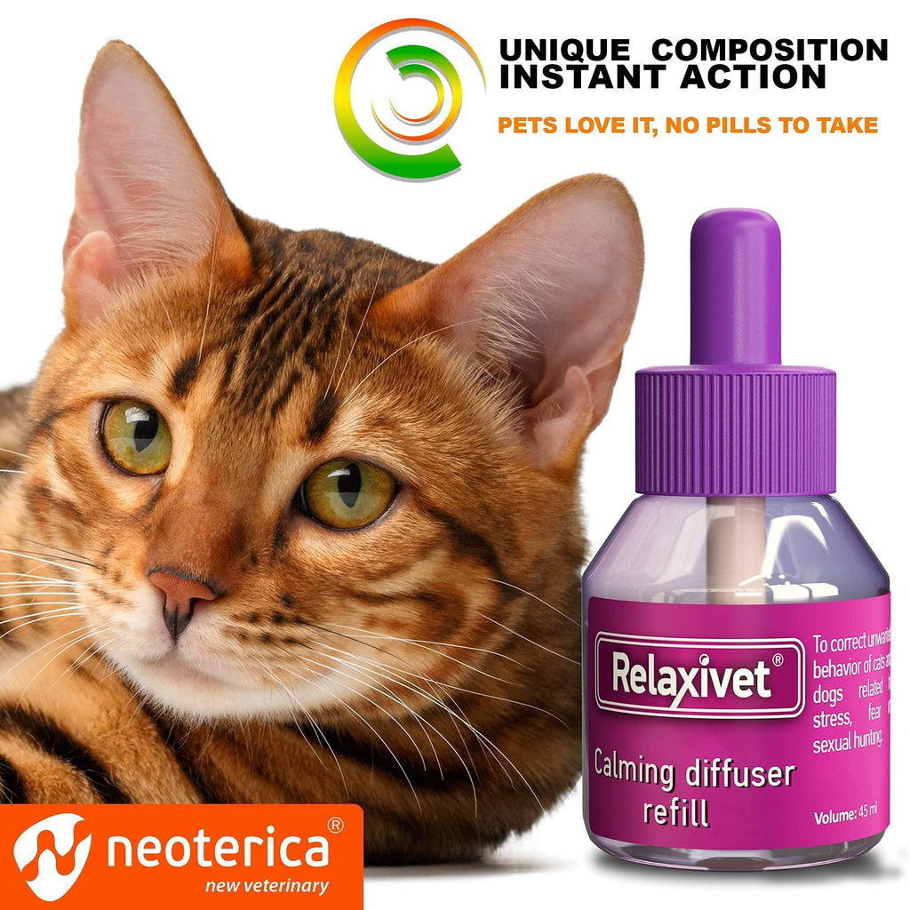 Recarga de Difusor Calmante para Gatos Anti Ansiedad Feromonas Calmantes para Mascotas Felinas 2 Recargas