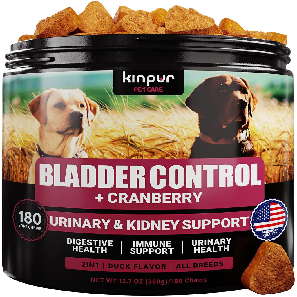 180 Pièces Cranberry Chews Complément de Canneberge pour Chiens Aide Naturelle pour les Voies Urinaires