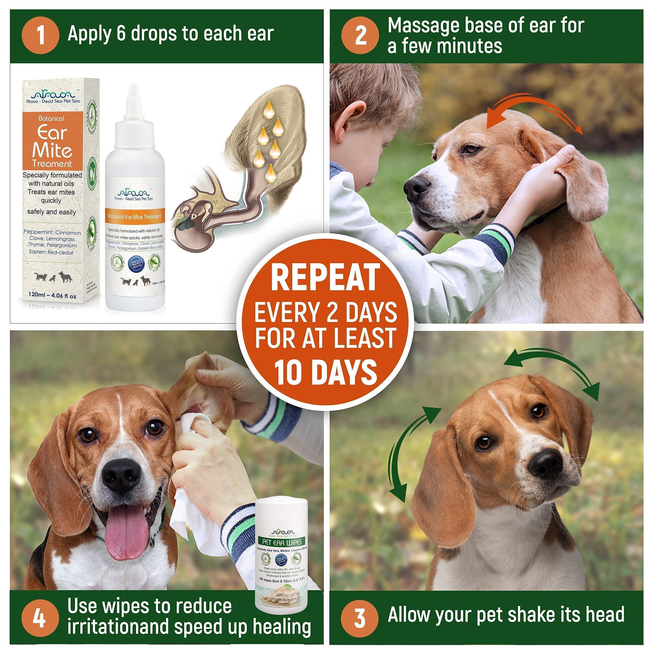 Soulagement des Oreilles pour Animaux - Traitement Naturel pour Chiens & Chats