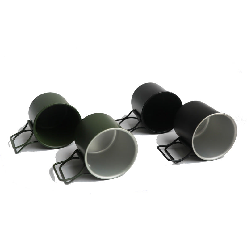 300ml Portable Folding Aluminum Camping Cup
