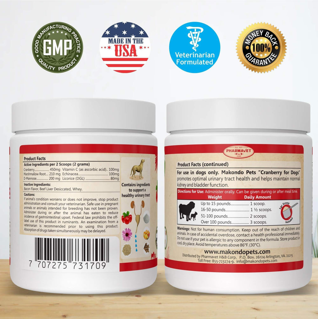 Supplément de Canneberge pour Chiens - Traitement Naturel des UTI & Support Rénal pour Chiens