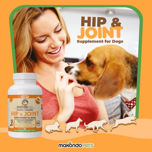 Chews pour la Santé Articulaire des Chiens avec Glucosamine & Curcuma