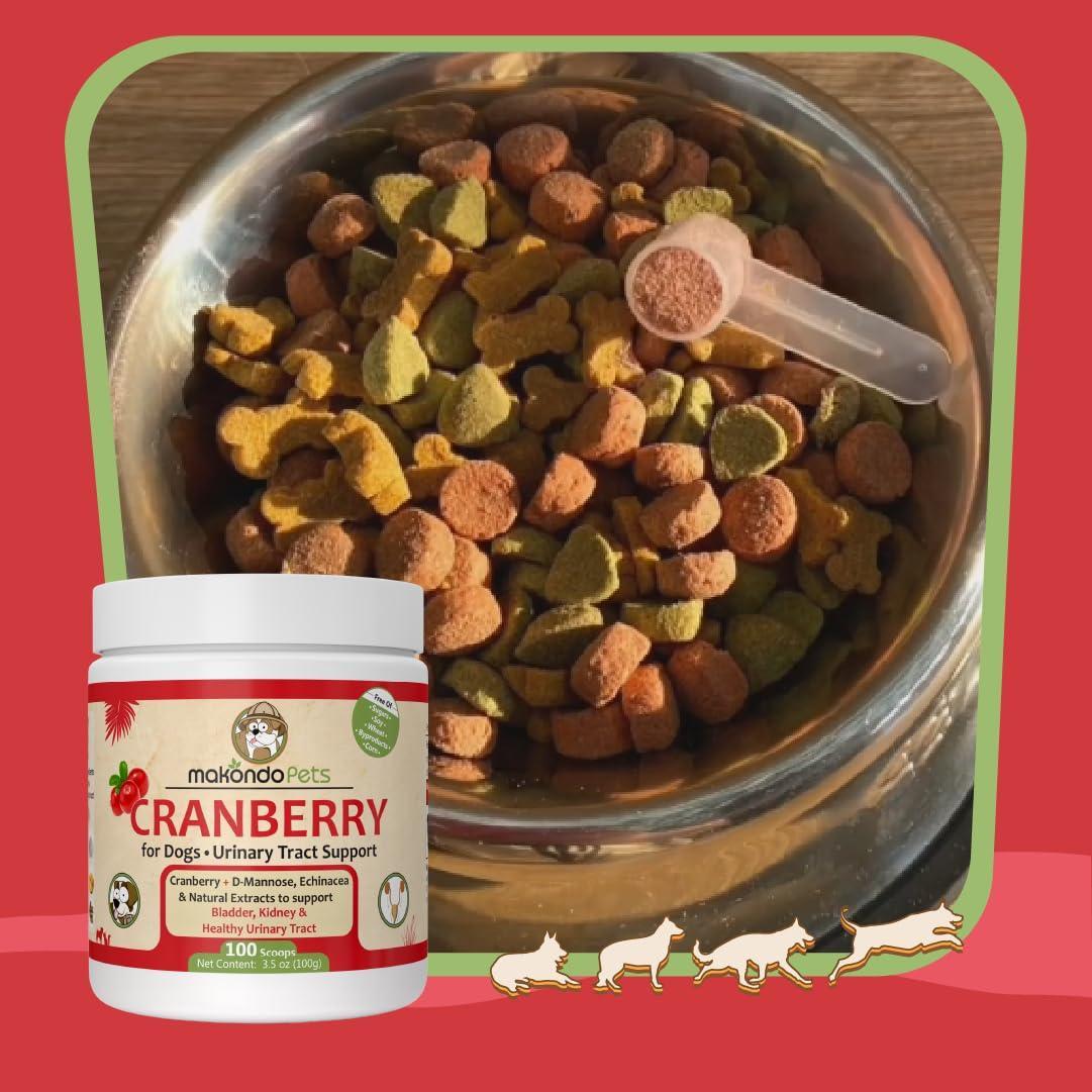 Supplément de Canneberge pour Chiens - Traitement Naturel des UTI & Support Rénal pour Chiens