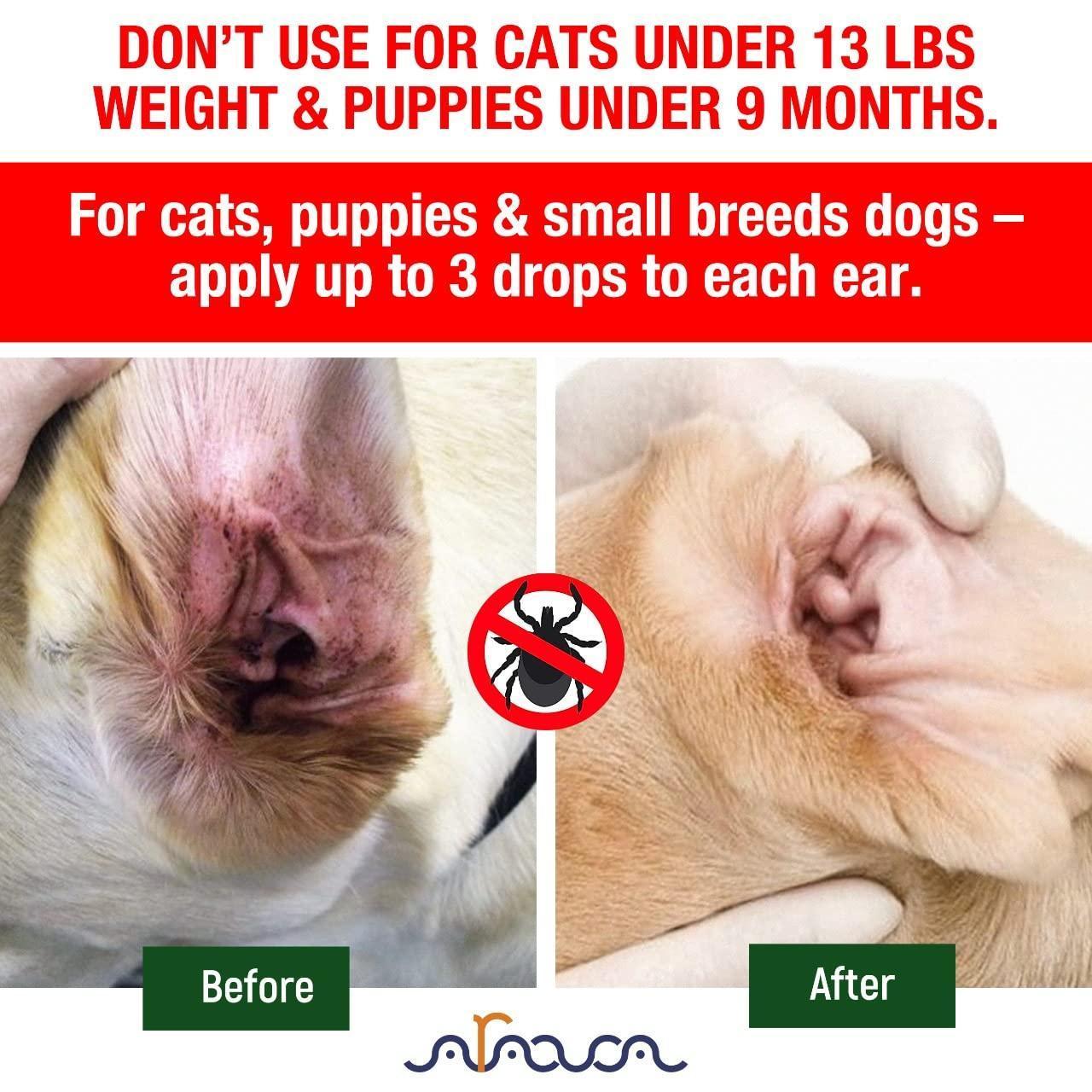 Soulagement des Oreilles pour Animaux - Traitement Naturel pour Chiens & Chats